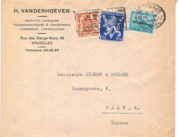 (01) Belgique 1 X N° 683 + 419 +725  Sur Enveloppe écrite De Bruxelles Vers Bâle Suisse - Cartas & Documentos