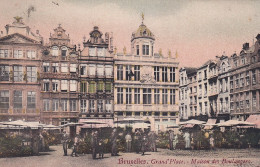 ZY 142- BRUXELLES - GRAND'PLACE - MAISON DES BOULANGERS - ANIMATION - ETALS - CARTE COLORISEE - Mercadillos