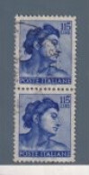 ITALIA 1961 MICHELANGELO Coppia Verticale Lire 115 Usata - 1961-70: Afgestempeld