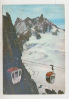 Courmaieur  M. 1224 , Aiguille Du Midi  (m. 3842) - Valle D'Aosta  -  Vg. 1960   (1344) - Altri & Non Classificati
