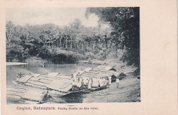 ZY 145- CEYLON , RATNAPURA - PADDY BOATS ON THE RIVER - BATEAUX RIZICOLES - ANIMATION - Sri Lanka (Ceylon)