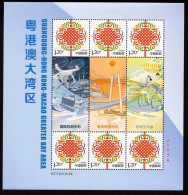 China Personalized Stamp  MS MNH,Guangdong-Hong Kong-Macao Greater Bay Area - Ongebruikt