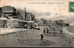 N°1584 W -cpa Saint Aubin Sur Mer -la Plage à Marée Montante- - Saint Aubin