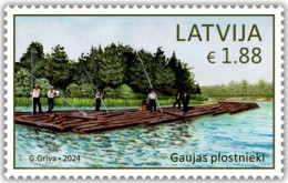 (!) Latvia Lettland Lettonie 2024  Cultural Heritage Rafters Of River Gauja  -MNH - Lettonia