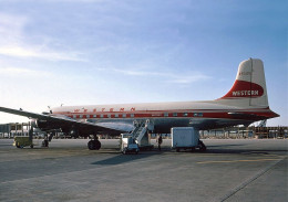 Aviation Postcard-WGA-1463 WESTERN AIRLINES Douglas DC-6 - 1946-....: Moderne