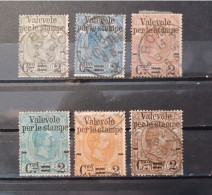 Italia L1304 Regno 1890 50-55 Valevoli Per Le Stampe Sovrastampati Serie Completa Usata - Gebraucht