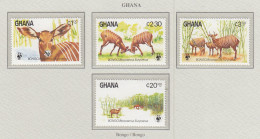 GHANA 1984 WWF Animals Antilope I 1060-1063 MNH(**) Fauna 697 - Ongebruikt