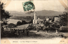 CPA AK BOUGIE La Place Philippe Et La Mosquee ALGERIA (1389789) - Bejaia (Bougie)