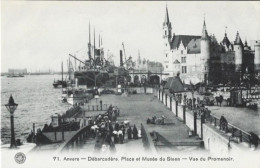 ANVERS : Débarcadère.Place Et Musée Du Steen - Vue Du Promenoir. Carte Impeccable. - Antwerpen