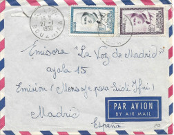 MOROCCO. COVER FROM BOUZNIKA TO MADRID. 1958. AIR MAIL - Marruecos (1956-...)