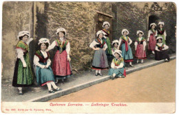 57 - BELLE CPA 1919 : COSTUMES LORRAINS - LOTHRINGER TRACHTEN - BEAU CACHET METZ 1919 - LOTHRINGEN - MOSELLE - Autres & Non Classés