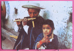 Visuel Très Peu Courant - Equateur - Ecuador - Otavalo Tocando El Pingullo - Beaux Timbres - Equateur