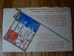 Souvenir De La Remise De La Croix De Guerre Au Drapeau Du 37 E Régiment D'infanterie - Cartas & Documentos