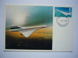 Avion / Airplane / BEA - BRITISH EUROPEAN AIRWAYS / Concorde / 002 - Registered As G-BSST / Carte Maximum - 1946-....: Ere Moderne