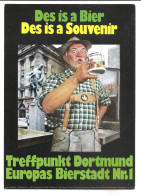 QSL - Allemagne - Publicitè  DORTMUND , Souvenir Bière 1985 - Amateurfunk