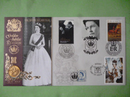 GREAT BRITAIN GOLDEN JUBILEE ACCESSION  With 1957 SOVEREIGN COIN & DIFFERENT STAMPS  - Zonder Classificatie