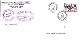 FSAT TAAF. Marion Dufresne 03.02.81 Kerguelen. Detachement Heliker Signature Helicoptere. Timbre France Chateau - Storia Postale