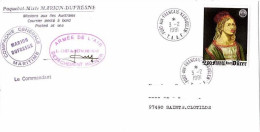 FSAT TAAF. Marion Dufresne 03.02.81 Kerguelen. Detachement Heliker Signature. Timbre France Durer - Cartas & Documentos