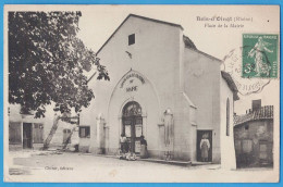 CPA RHONE (69) - LE BOIS-D'OINGT - PLACE DE LA MAIRIE - Le Bois D'Oingt