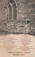 Postcard - Epitaph On A Tomestone In Lydford Churchyard, Devon - Posted 12th May 1907 - Very Good - Non Classés