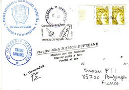 FSAT TAAF Marion Dufresne. 26.09.82 Djibouti Campagne Oceanographique Sinode 10 - Cartas & Documentos