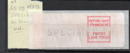 (L68) LS 09 Paris Av. D'Italie (75513)   Service SPECIMEN (voir Détails) - 1981-84 Types « LS » & « LSA » (prototypes)