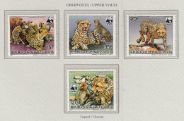 HAUTE VOLTA 1984 WWF Leopard Mammal Mi 957 - 960 MNH(**) Fauna 701 - Félins
