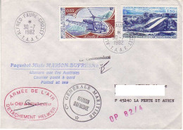 FSAT TAAF Marion Dufresne. 30.07.82 Crozet (2) OP 82/4 Heliker Helicoptere - Cartas & Documentos