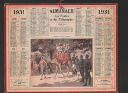 Calendrier PTT  1931 :/imp Oberthur Sans Ses Feuillets ; (CAL PTT 19312M) - Formato Grande : 1921-40