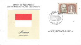 MONACO. FDC. 75th ANNIV. OF FIRST CONSTITUTION OF THE PRINCIPALITY. 1986 - FDC