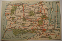 Kurische Nehrung Map.Koninsberg.Cranz,Memel,Pillau.By H.Schwarz. - Ostpreussen