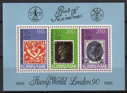 Suriname 1990 Mi Block 53 MNH  (ZS3 SRNbl53) - Stamps On Stamps