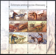 Poland 2000 Mi Sheet 3811-3816 Fi Block 169 MNH  (ZE4 PLDark3811-3816) - Prehistorics