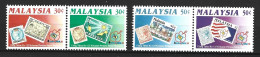 MALAISIE. N°490-3 De 1992. Timbres Sur Timbres. - Timbres Sur Timbres