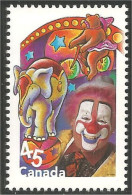 Canada Circus Cirque Clown Mask Masque Elephant Ours Bear Bicycle MNH ** Neuf SC (C17-57i) - Nuovi