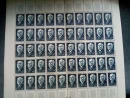 FRANCE.1950. " Raymond POINCARE " N° 864.  Feuillet De 50 Ex . Côte YT 2023 : 50,00 € - Full Sheets