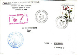 FSAT TAAF Marion Dufresne. 21.09.83 Marseille Campagne Oceanographique Sinode 13 - Storia Postale