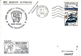 FSAT TAAF Marion Dufresne. 22.07.85 Fort De France Campagne Oceanographique MD 45 ESOPE Canada USA Japon... - Briefe U. Dokumente
