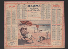 Calendrier PTT  1928 :/imp Oberthur Sans Ses Feuillets ; (CAL PTT 1928M) - Big : 1921-40