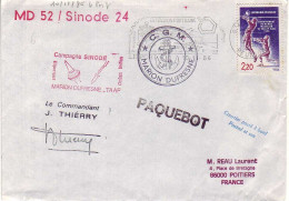 FSAT TAAF Marion Dufresne. 10.11.86 Le Port Reunion Campagne Oceanographique MD 52 Sinode 24 - Briefe U. Dokumente