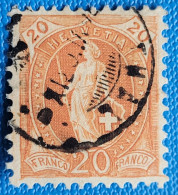 Zu  86A / Mi 74C / YT 93 11½/11 Variété "Trait Vertical à Droite" Obl. THAL Voir Description - Used Stamps