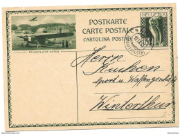 431 - 87 - Entier Postal Avec Illustration "Flugplatz Bern" 1930 - Postwaardestukken