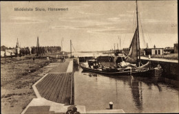 CPA Hansweerd Hansweert Zeeland Niederlande, Mittlere Schleuse - Other & Unclassified