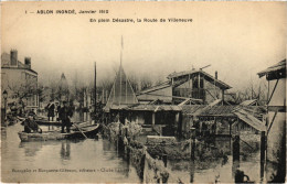 CPA Ablon Route De Villeneuve Inondations (1391298) - Ablon Sur Seine