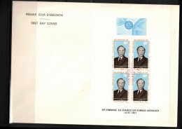 Mauritanie 1968  Im Memoriam Dr. Konrad Adenauer Sheet FDC - Autres & Non Classés