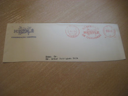 LISBOA 1955 Nestle Meter Mail Cancel Cut Cuted Cover PORTUGAL - Storia Postale