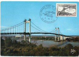 Cartes Maxi  1967 Premier Jour; Le Grand Pont De BORDEAUX - 1960-1969