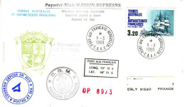 FSAT TAAF Marion Dufresne. 11.03.89 Kerguelen - Covers & Documents