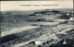 CPA Santander Kantabrien Spanien, Sardinero, Strand - Cantabria (Santander)