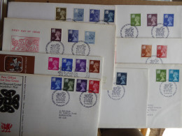 GREAT BRITAIN SG  FDC  WALES Definitive Covers 8 COVERS - Sin Clasificación